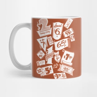 Bargain Retro tags Brown Mug